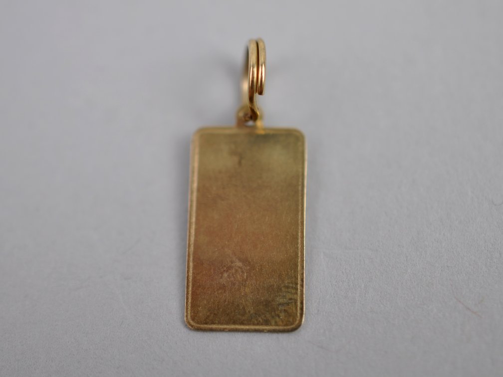 14K Yellow Gold "Bar" Charm
