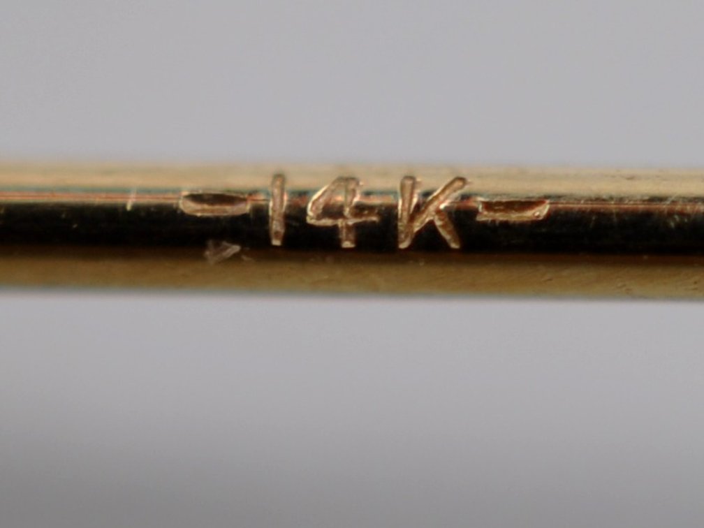14K Gold Rose Pin, photo 8 of 9
