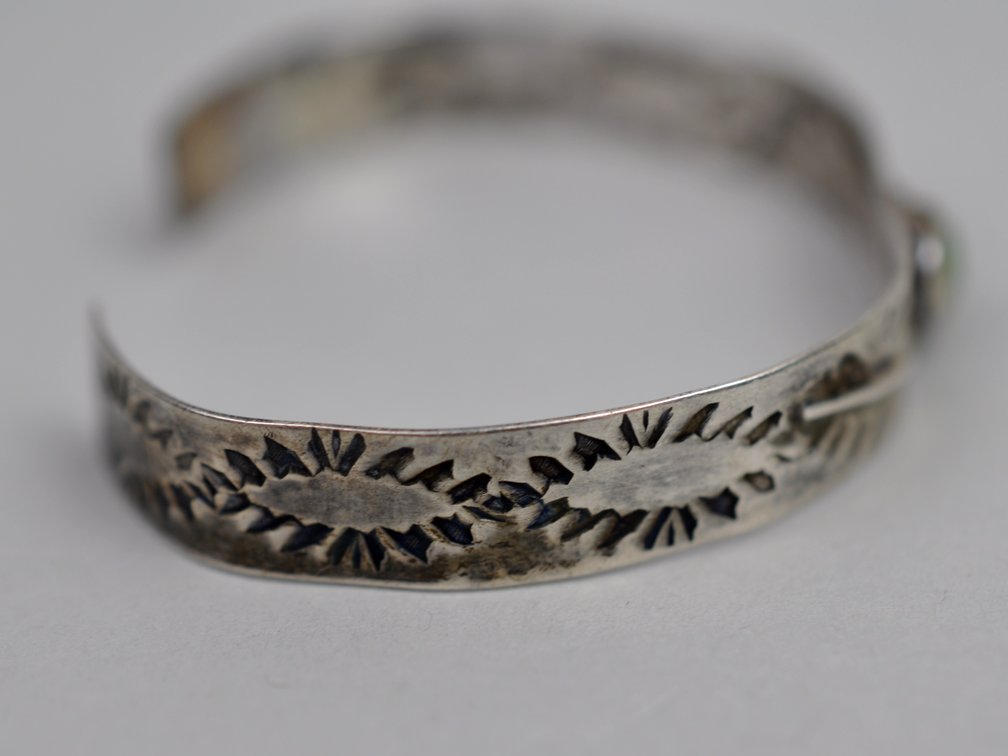 Silver Southwestern Turquoise Ring Bracelet, photo 11 of 12