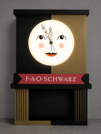FAO Schwarz Store Face Clock