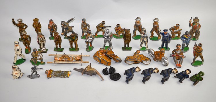 Metal Interwar/ Early WWII Dimestore Figures