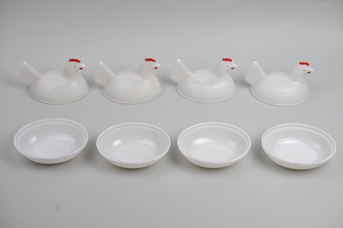 Milk Glass Hen on Nest Dishes, photo 5 of 15