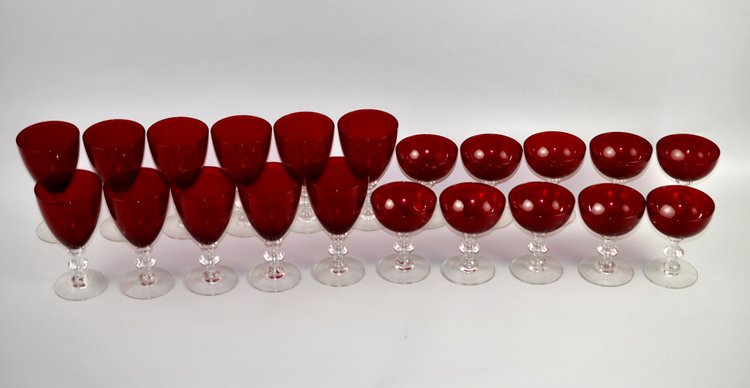 Radiant Ruby Morgantown Goblet/Coupe Collection