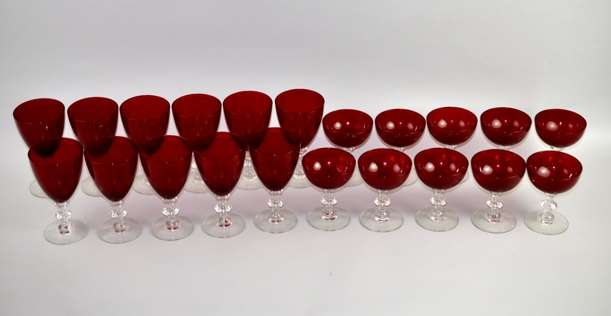 Radiant Ruby Morgantown Goblet/Coupe Collection
