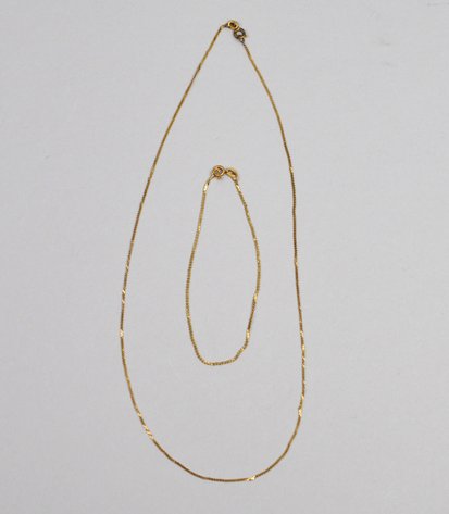 14K Gold Necklace & Bracelet
