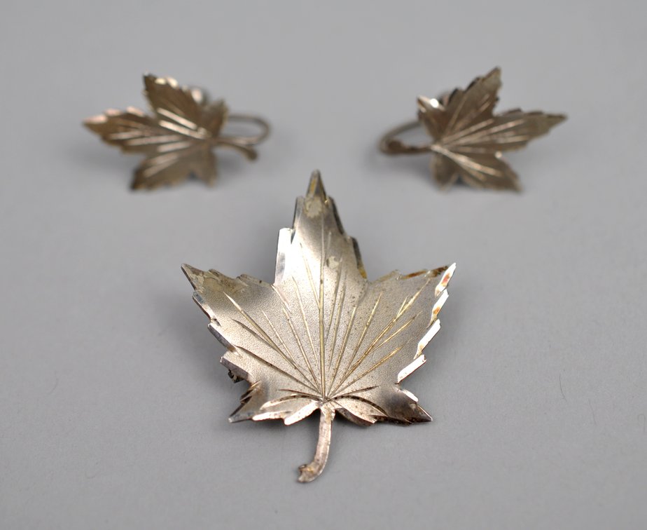 Sterling Silver Brooch and Earrings
