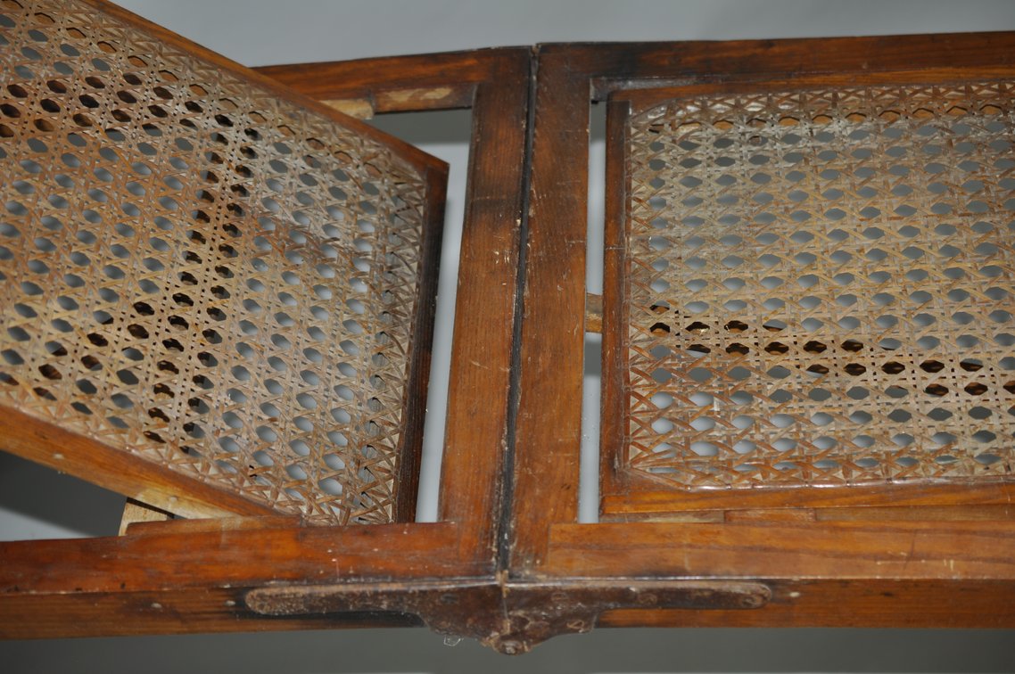 Antique Folding Wicker Medical Table