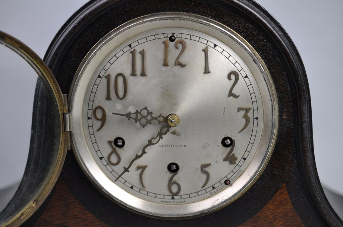 Seth Thomas Tambour Chime Mantel Clock, photo 3 of 18