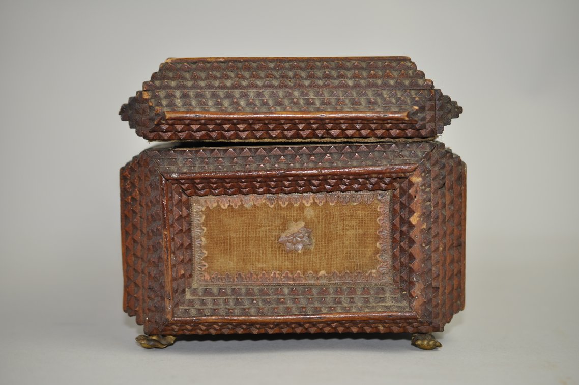 Antique Tramp Art Jewelry Box