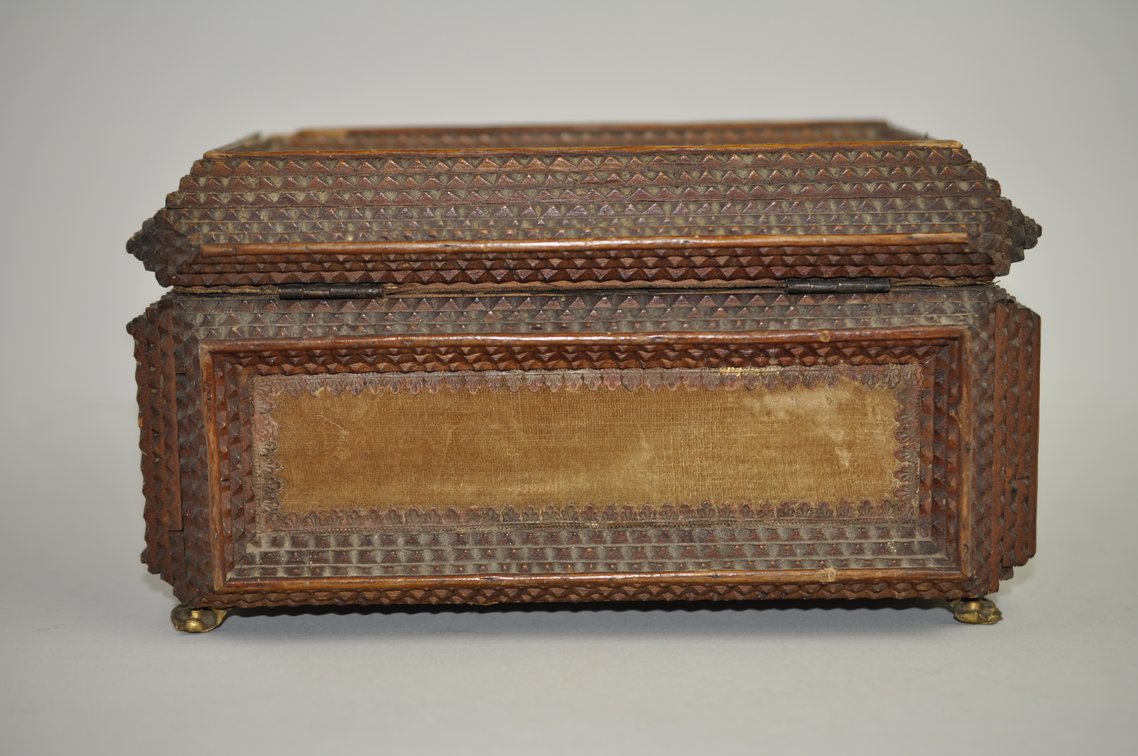 Antique Tramp Art Jewelry Box