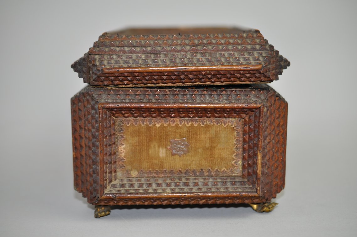 Antique Tramp Art Jewelry Box