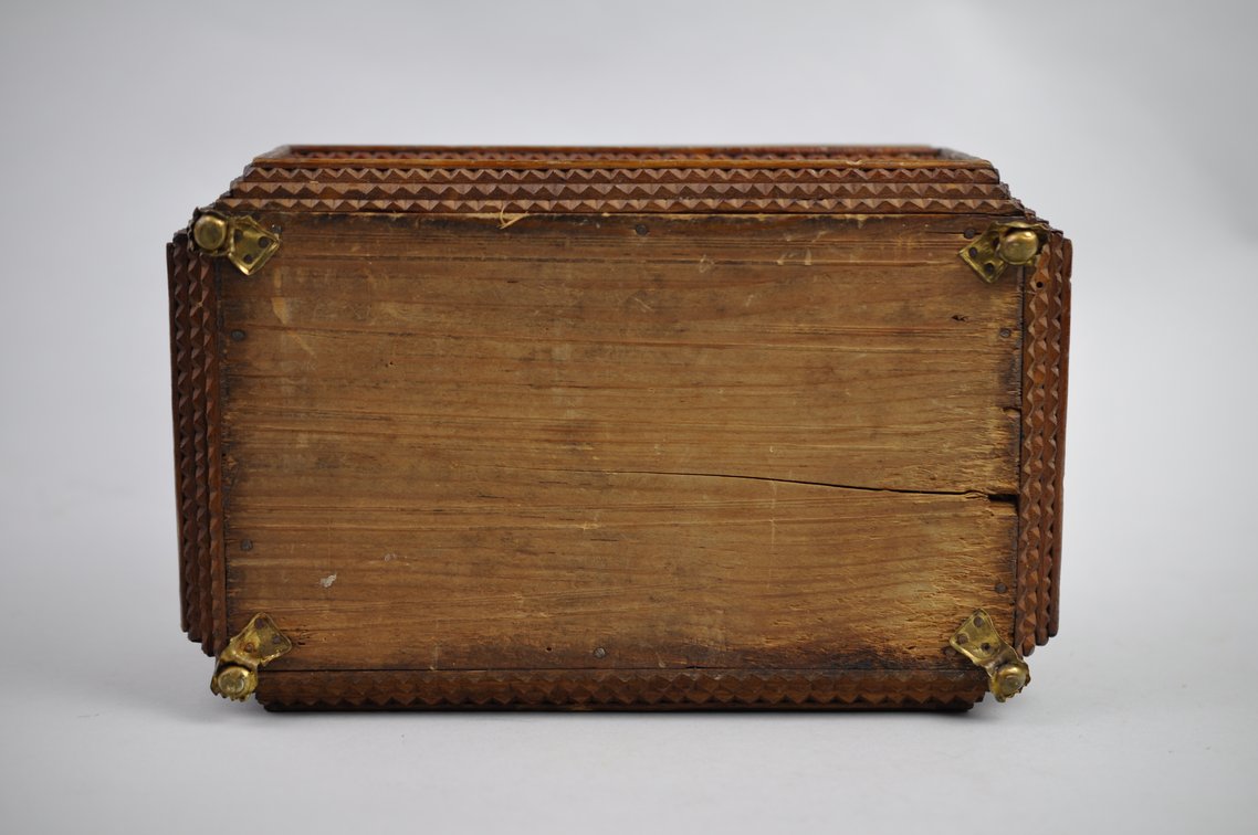 Antique Tramp Art Jewelry Box