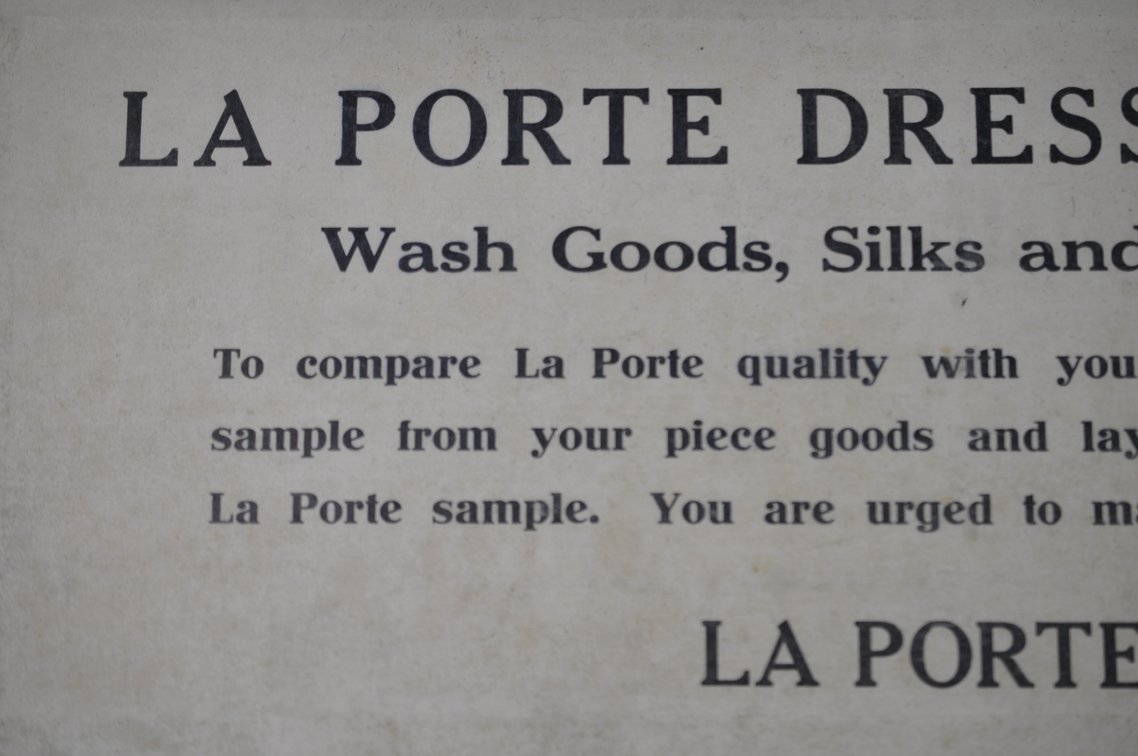 La Porte Woolen Mills Sample Boxes 1926