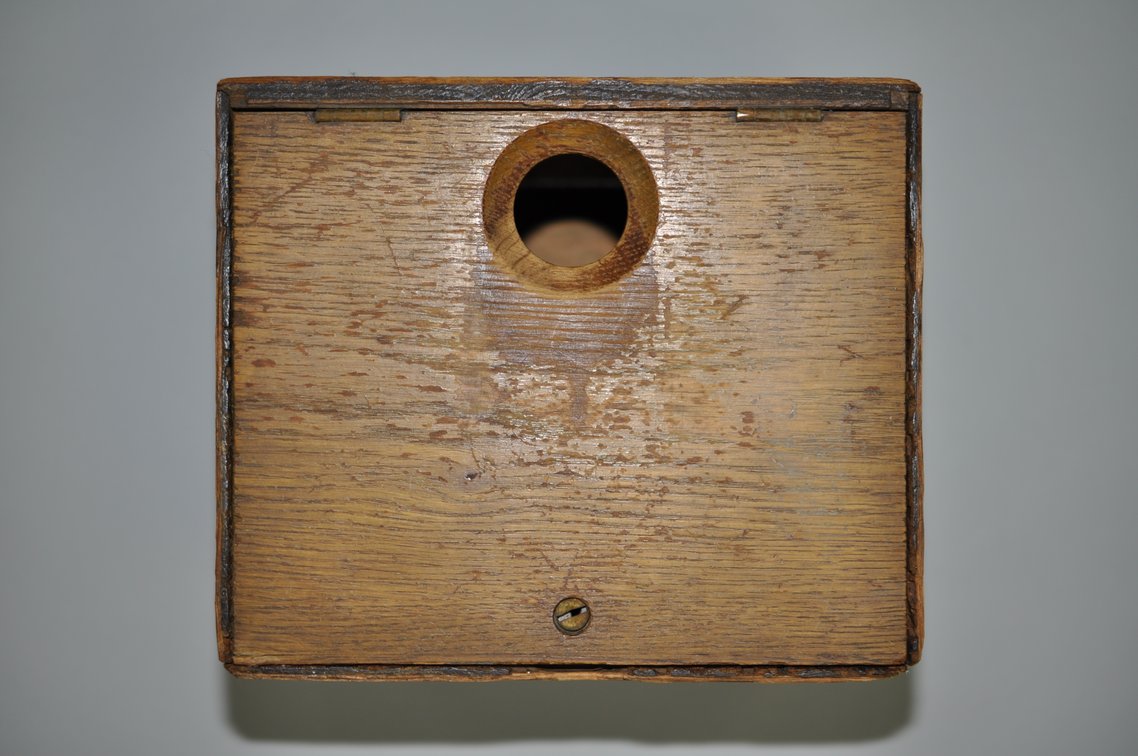 Antique Oak Church Offering/Alms Box Stand, photo 10 of 22