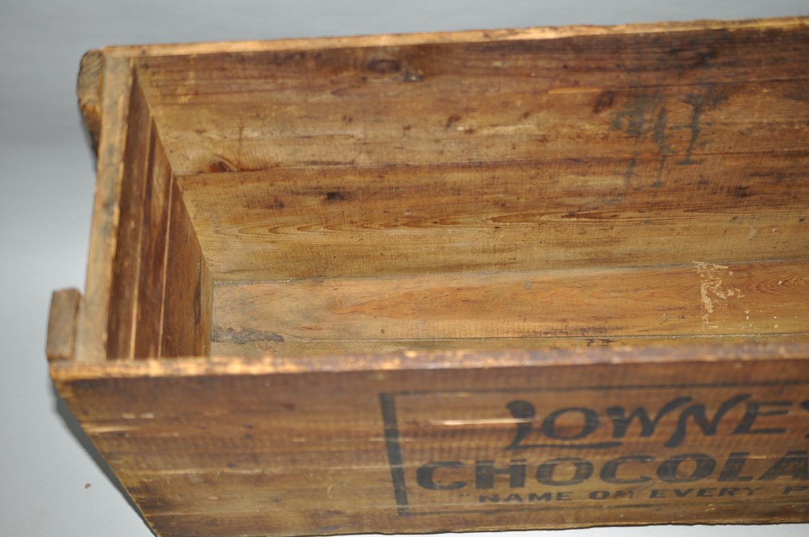 Lowney's Chocolates Advertising Wooden Crate Cart