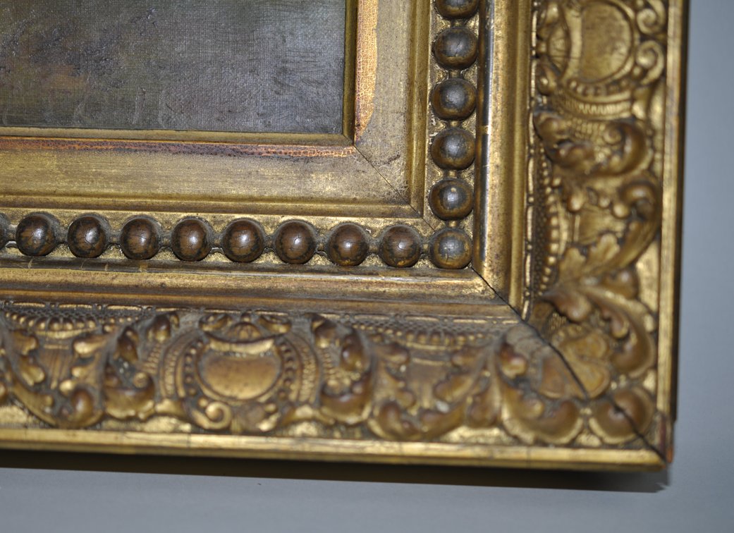 Rural Landscape Oil Painting in Gilt Frame