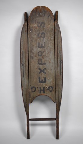 American Folk Art Coasting Sled