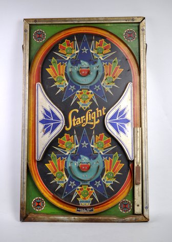 Starlight Bagatelle Tin Tabletop Pinball Game USA