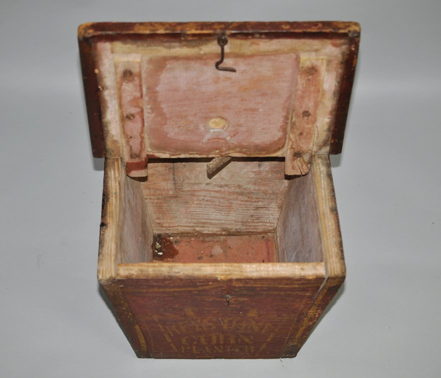 Primitive Wooden Keystone Corn Planter Box