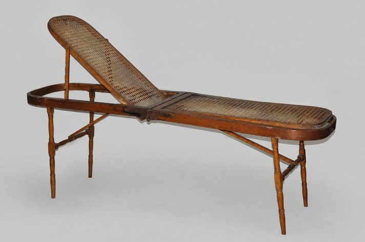 Antique Folding Wicker Medical Table