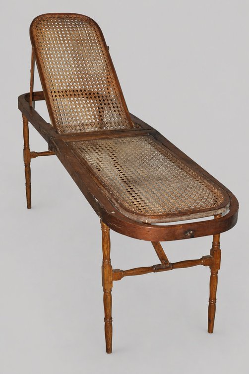 Antique Folding Wicker Medical Table