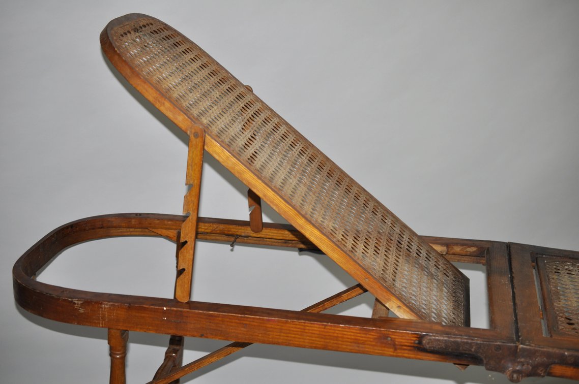 Antique Folding Wicker Medical Table