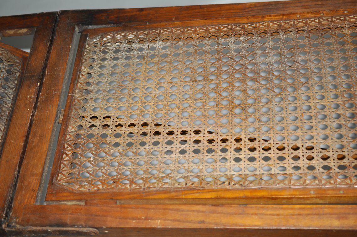 Antique Folding Wicker Medical Table