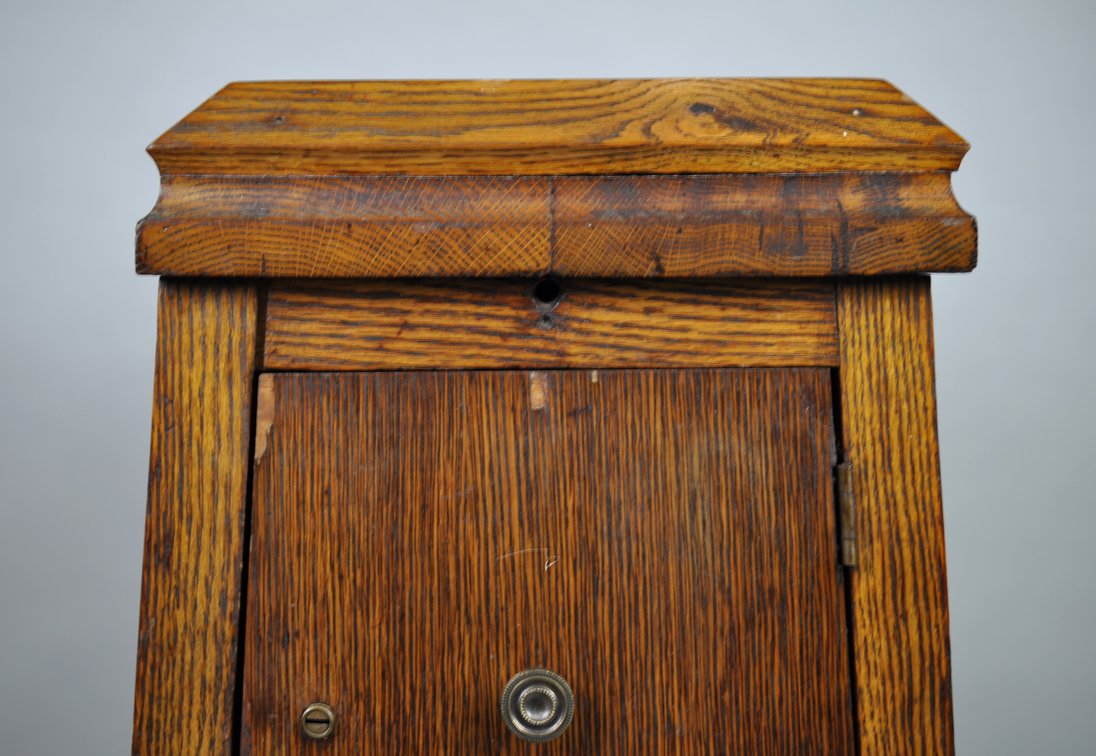 Antique Oak Church Offering/Alms Box Stand
