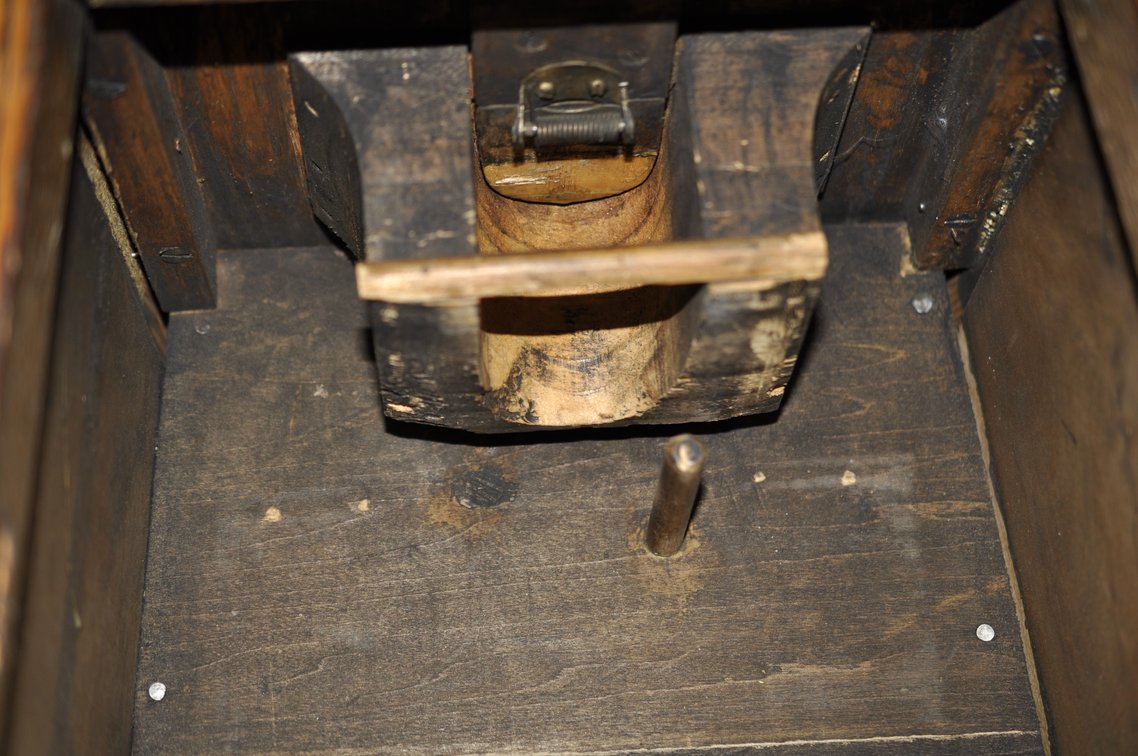 Antique Oak Church Offering/Alms Box Stand