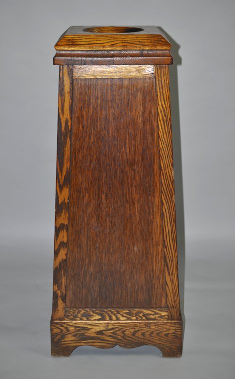 Antique Oak Church Offering/Alms Box Stand, photo 17 of 22