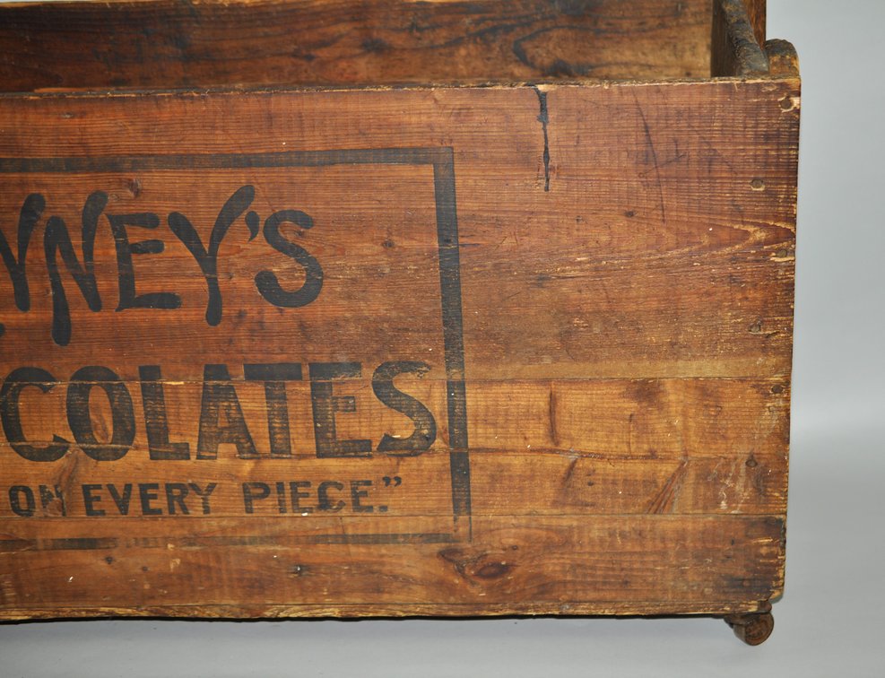 Lowney's Chocolates Advertising Wooden Crate Cart