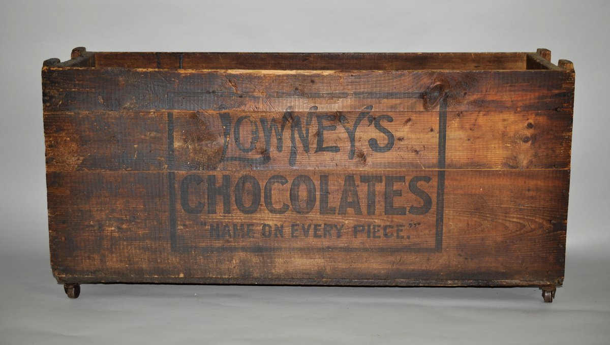 Lowney's Chocolates Advertising Wooden Crate Cart, photo 12 of 15