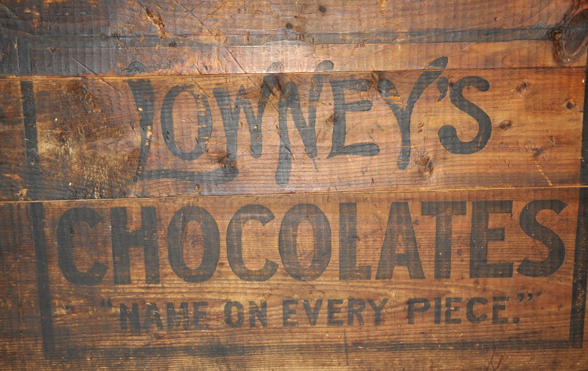 Lowney's Chocolates Advertising Wooden Crate Cart, photo 13 of 15