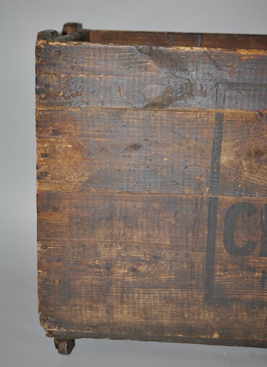 Lowney's Chocolates Advertising Wooden Crate Cart, photo 14 of 15
