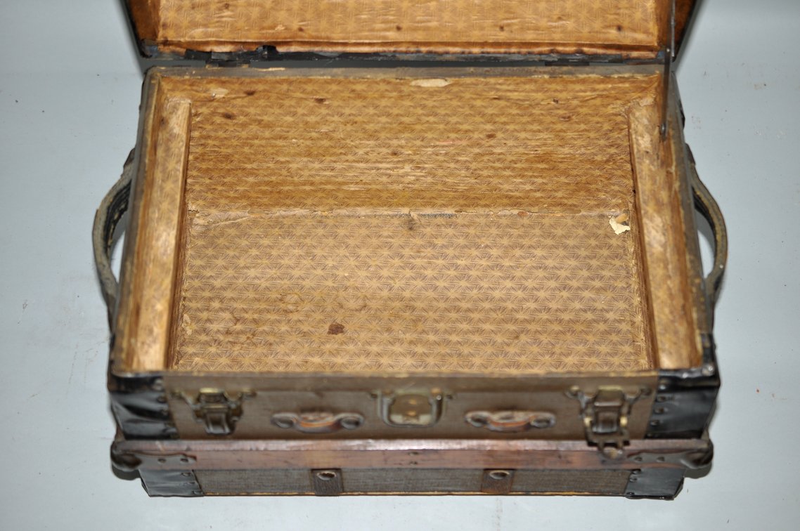 Kewpie Doll , Victorian Doll Trunk, & Handmade Doll Quilt