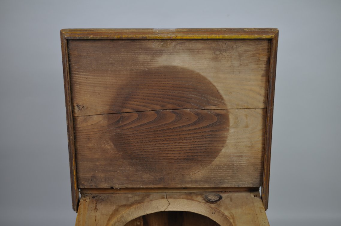 Primitive Wooden Bedside Commode, photo 7 of 12