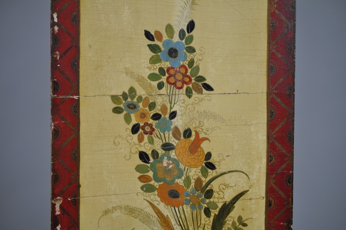 Chinoiserie Painted Hutch Cabinet w/ Key, photo 21 of 37