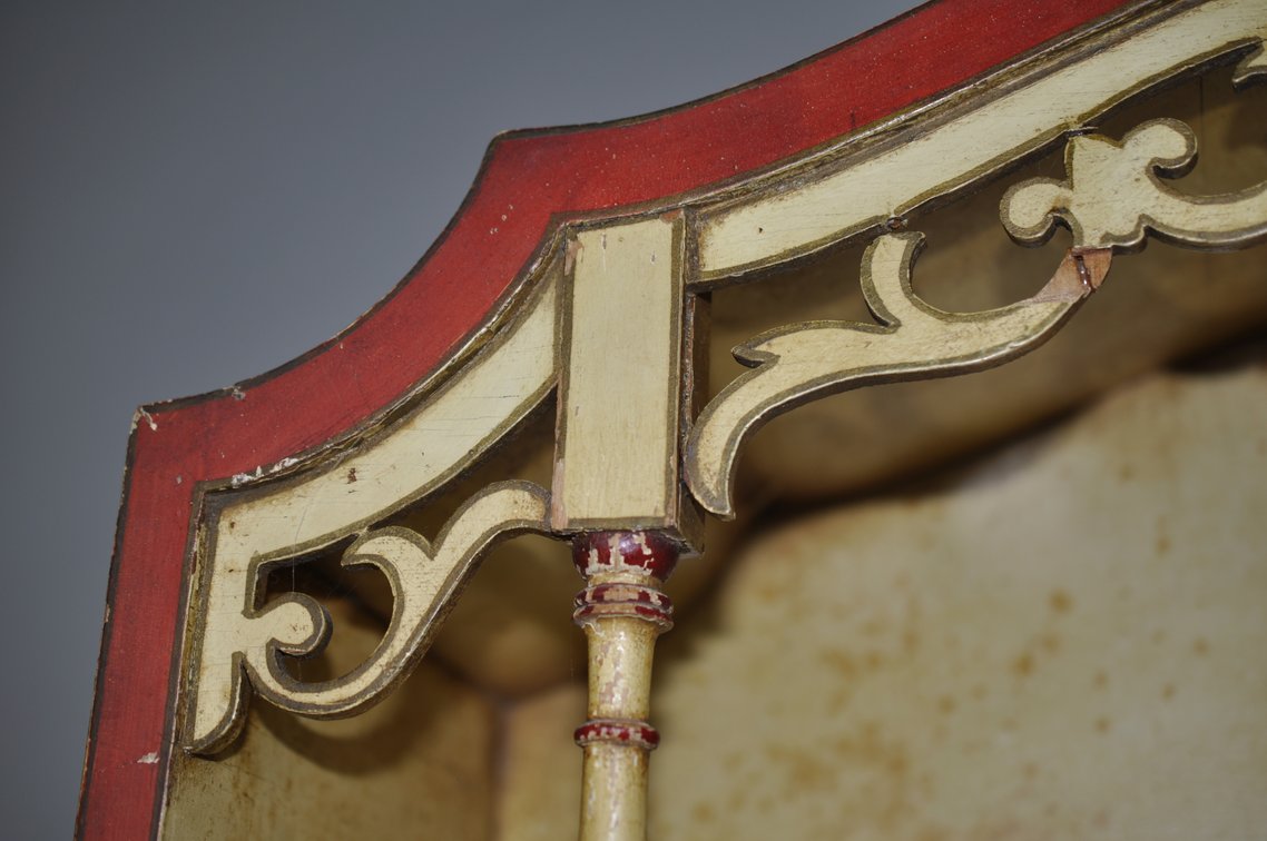 Chinoiserie Painted Hutch Cabinet w/ Key, photo 16 of 37