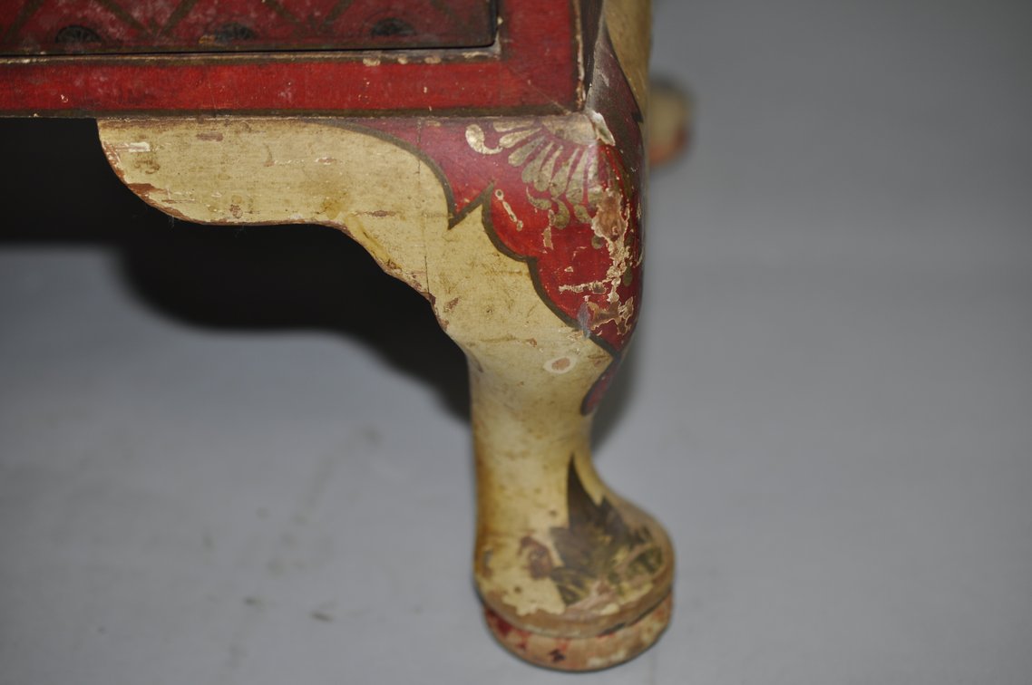 Chinoiserie Painted Hutch Cabinet w/ Key, photo 10 of 37