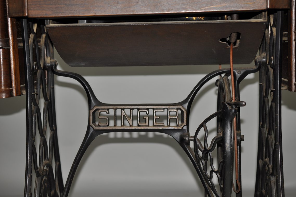 Singer No. 66 Treadle Sewing Machine & Cabinet, photo 3 of 42