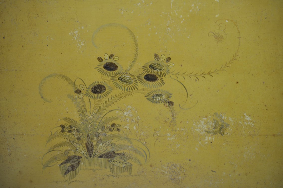 Chinoiserie Painted Hutch Cabinet w/ Key, photo 15 of 37