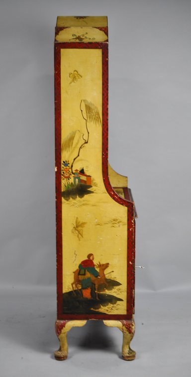 Chinoiserie Painted Hutch Cabinet w/ Key, photo 31 of 37