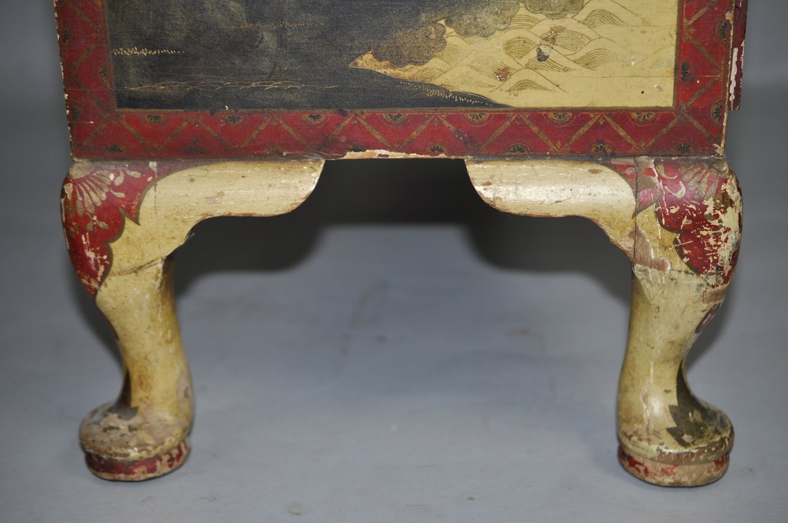 Chinoiserie Painted Hutch Cabinet w/ Key, photo 37 of 37