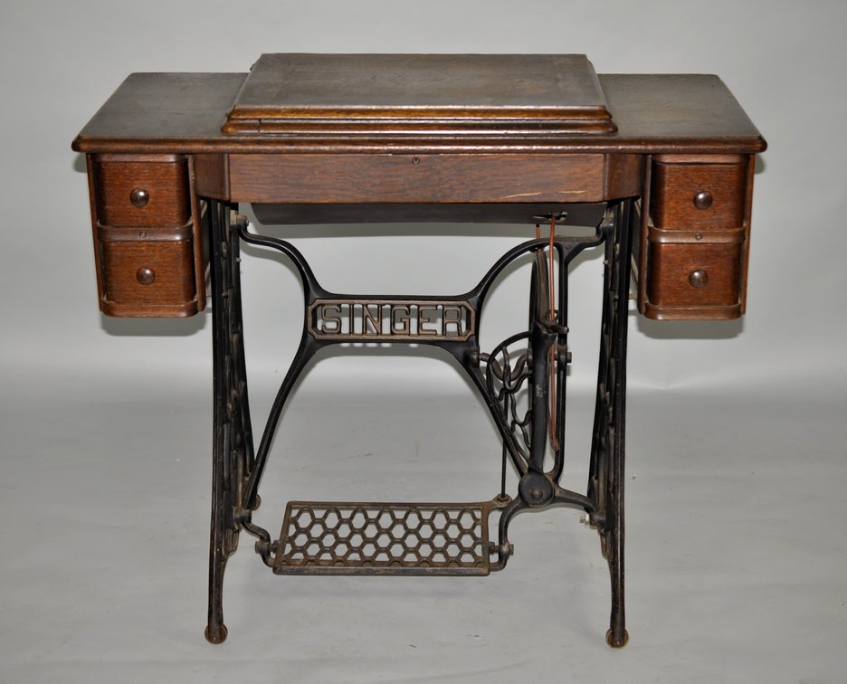 Singer No. 66 Treadle Sewing Machine & Cabinet, photo 2 of 42