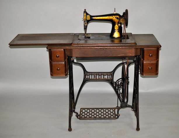 Singer No. 66 Treadle Sewing Machine & Cabinet