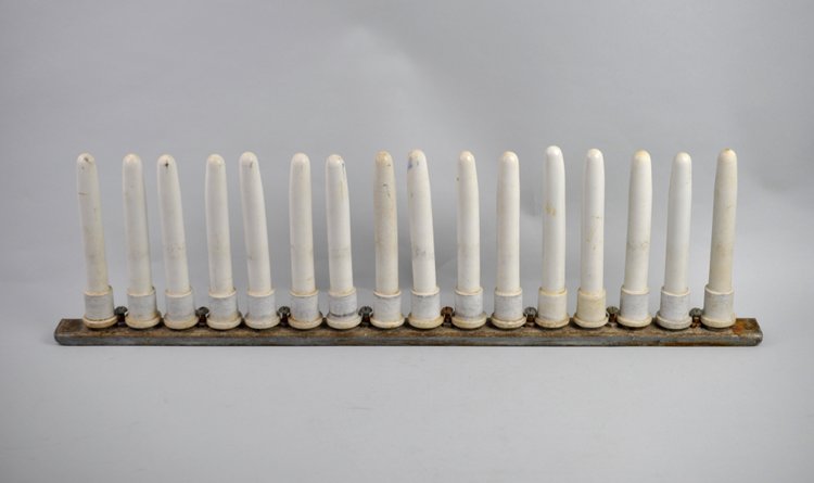 Vintage 16- Prong Ceramic Manufacturing Condom Mold