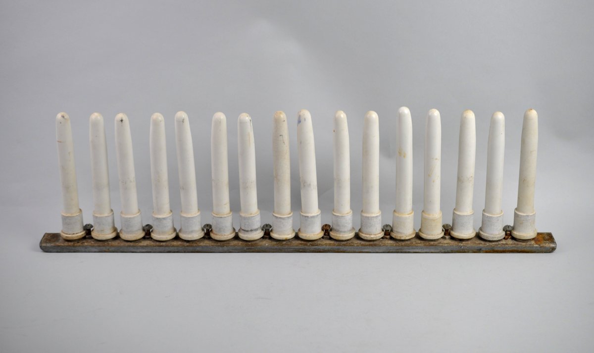 Vintage 16- Prong Ceramic Manufacturing Condom Mold