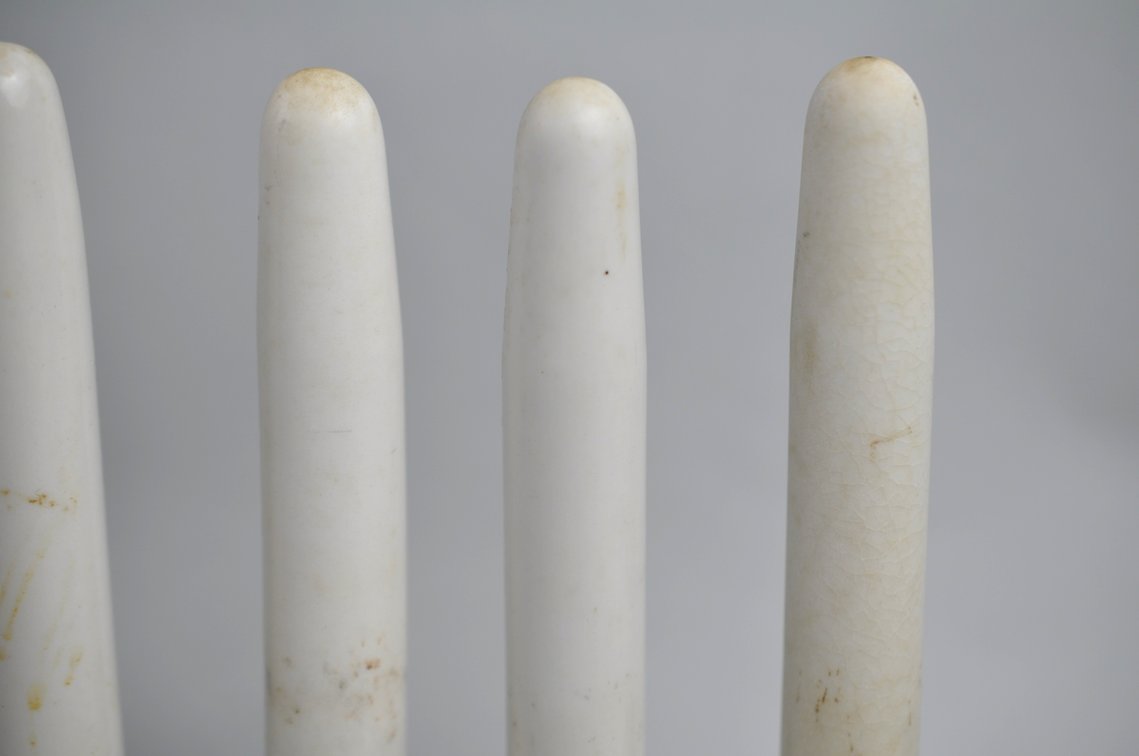 Vintage 16- Prong Ceramic Manufacturing Condom Mold