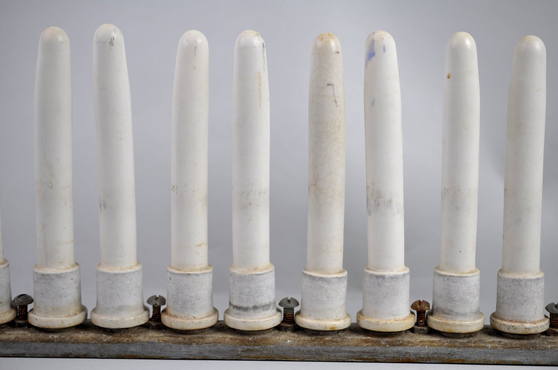 Vintage 16- Prong Ceramic Manufacturing Condom Mold
