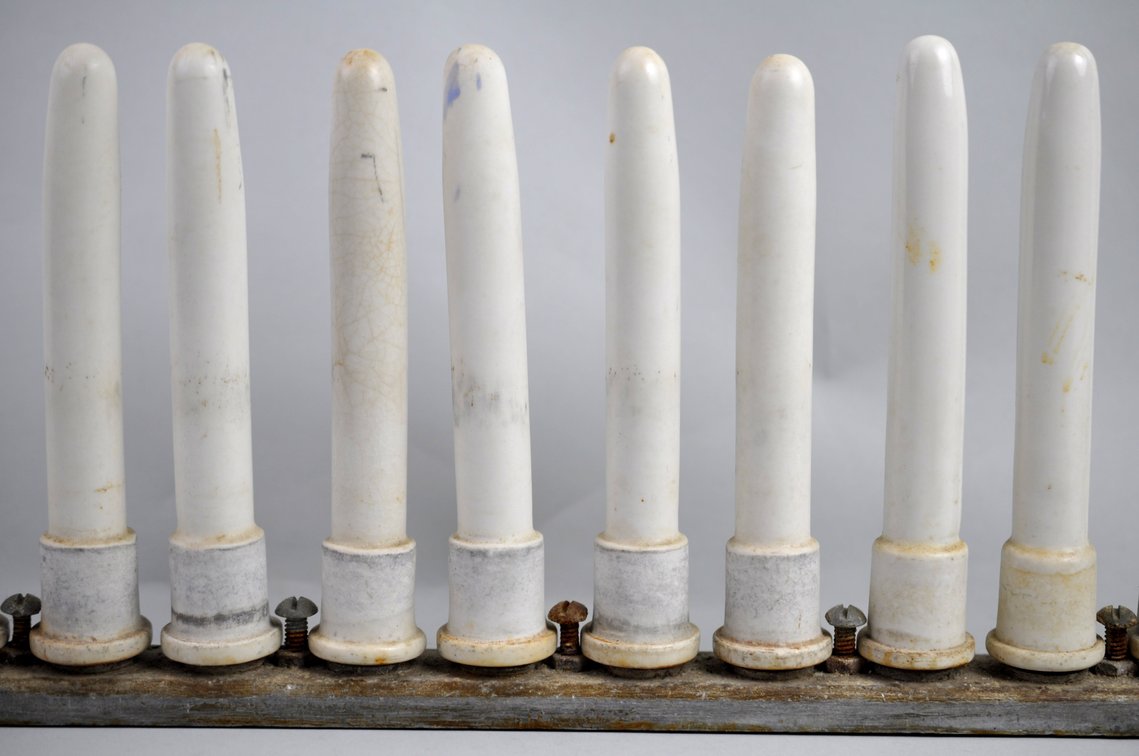 Vintage 16- Prong Ceramic Manufacturing Condom Mold